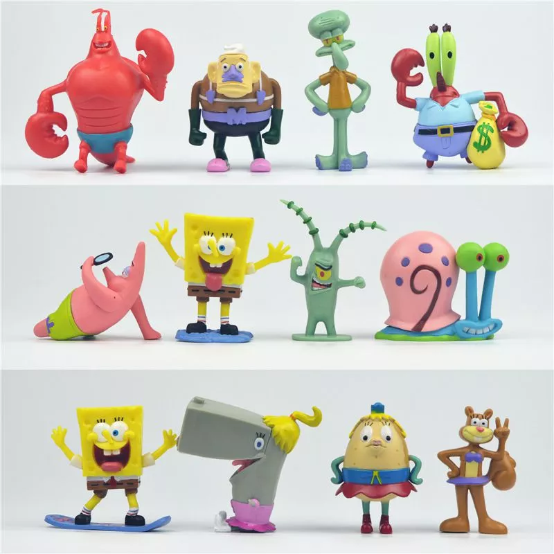 Action Figure Bob Esponja 12 Peças Personagens 2