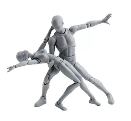 action figure body kun cinza 15cm Action Figure Q ver. Ele/ela corpo body-kun/corpo chan ferrite figma anime arquétipo móvel corpo feminino figura pvc modelo 14cm