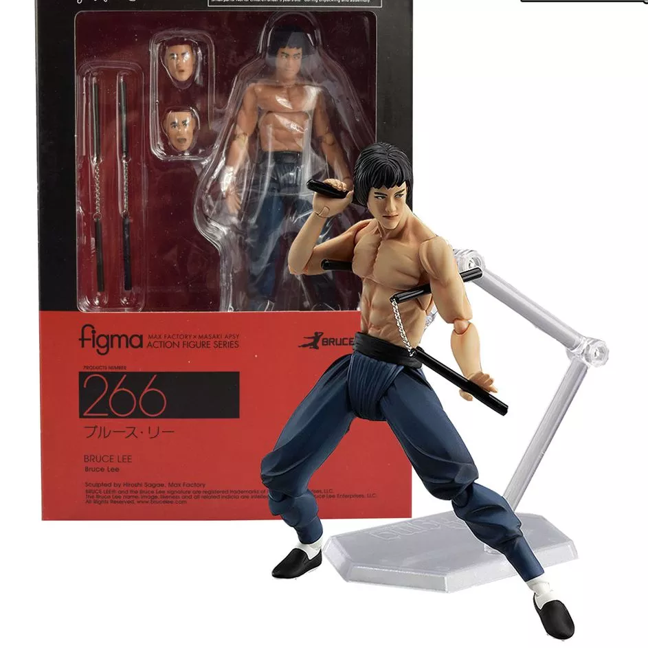 Action Figure Bruce Lee  JG Chen Max Rei de Kung Fu 14cm