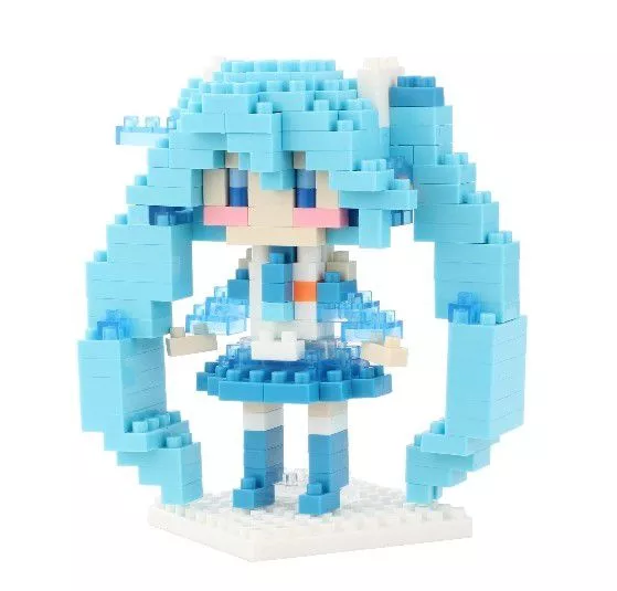 action figure building blocks anime vocaloid hatsune miku 002 10cm Action Figure Hatsune Miku Urso Rosa Ver. 6cm