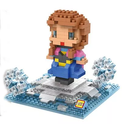 action figure building blocks disney frozen anna 8cm Action Figure Building Blocks Os Simpsons Bart 200 peças