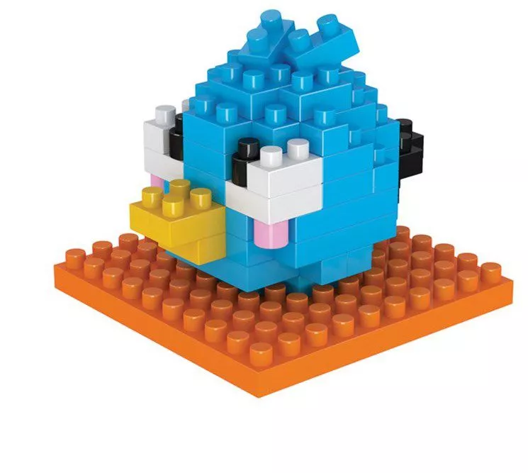 action figure building blocks jogo angry birds blue bird 60 pecas 4001 1 Pelúcia Travesseiro Gato Realista Laranja 60cm 3d