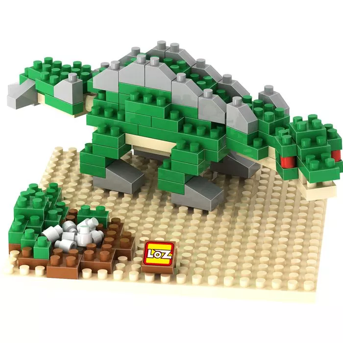 Action Figure Building Blocks Jurassic Park Estegossauro 8cm