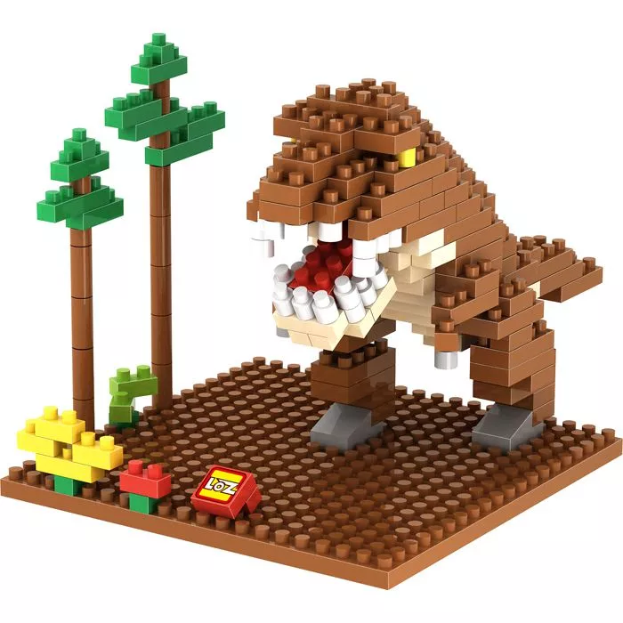 Action Figure Building Blocks Jurassic Park Tiranossauro 8cm