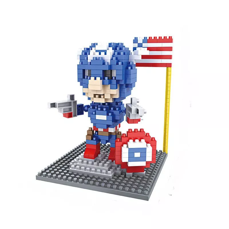 action figure building blocks marvel capitao america 10cm Action Figure Building Blocks Anime Vocaloid Hatsune Miku #001 10cm