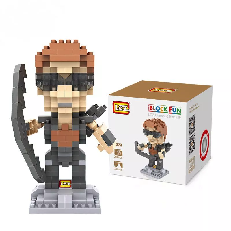 action figure building blocks marvel hawkeye 10cm Óculos anime de sol mosaico pixel 8 bit óculos de sol preto cosplay eyewear navio da gota cosplay prop interessante