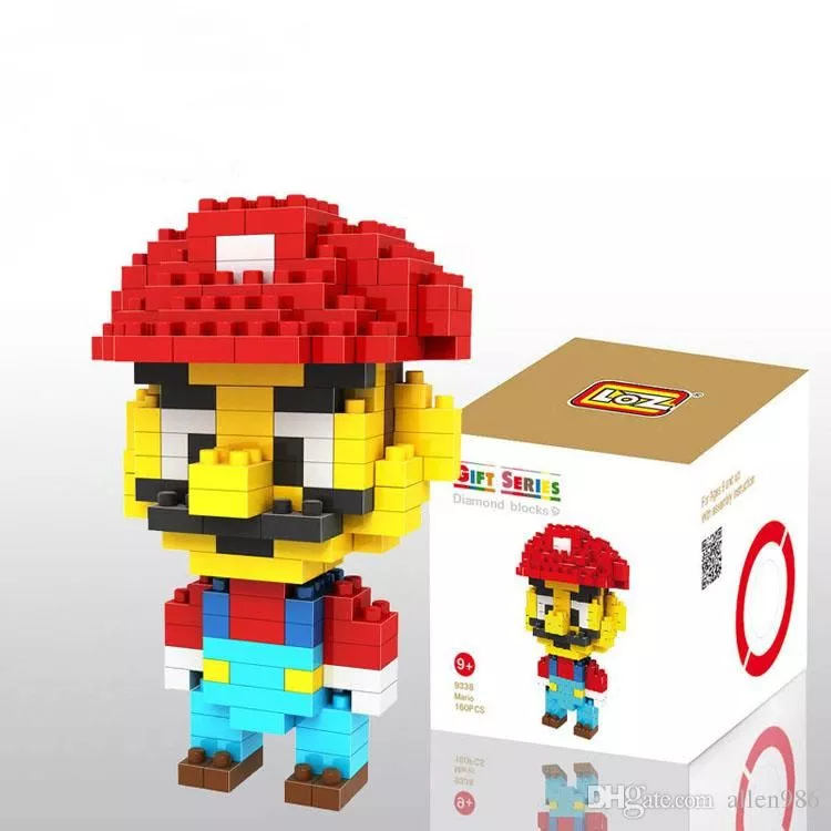 Action Figure Building Blocks Nintendo Mario 8cm