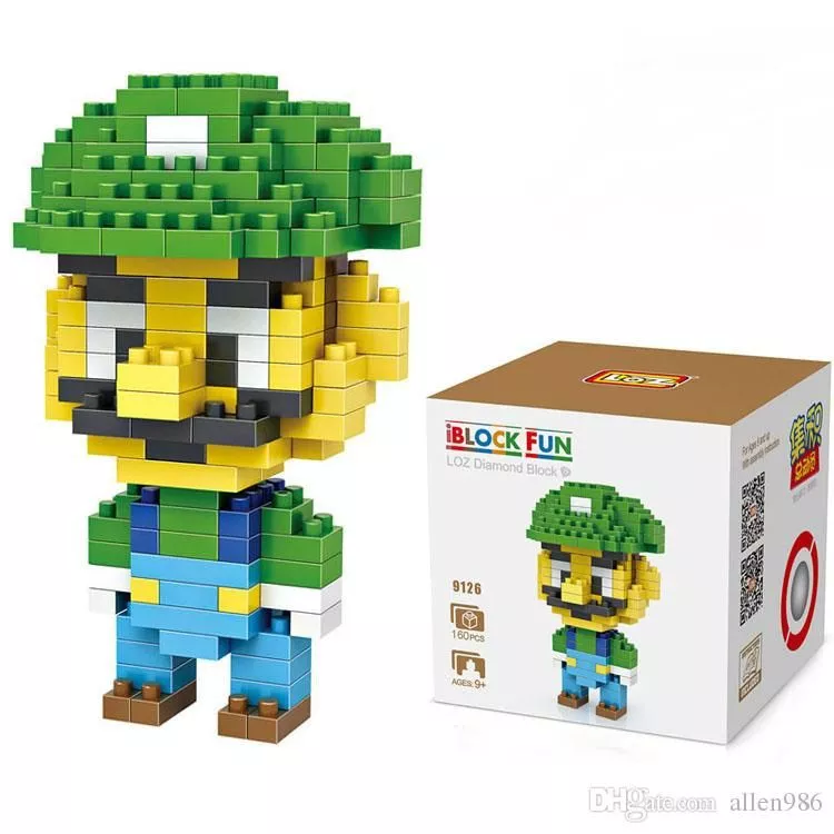 Action Figure Building Blocks Nintendo Mario Luigi 8cm