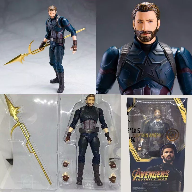 Action Figure Capitão América Vingadores Ultimato Guerra Infinita Avengers Articulado 15cm