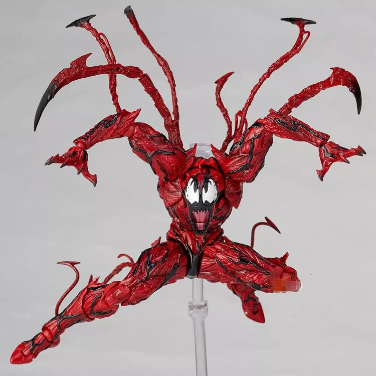 Action Figure Carnificina Carnage Venom Marvel Homem-Aranha Spiderman BJD Articulado 16cm