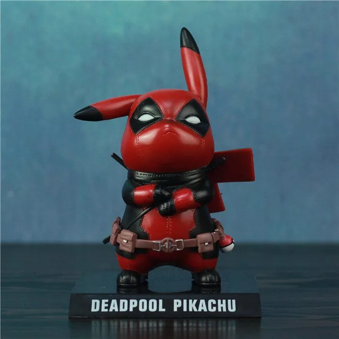 Action Figure DeadPool Pikachu 13 cm