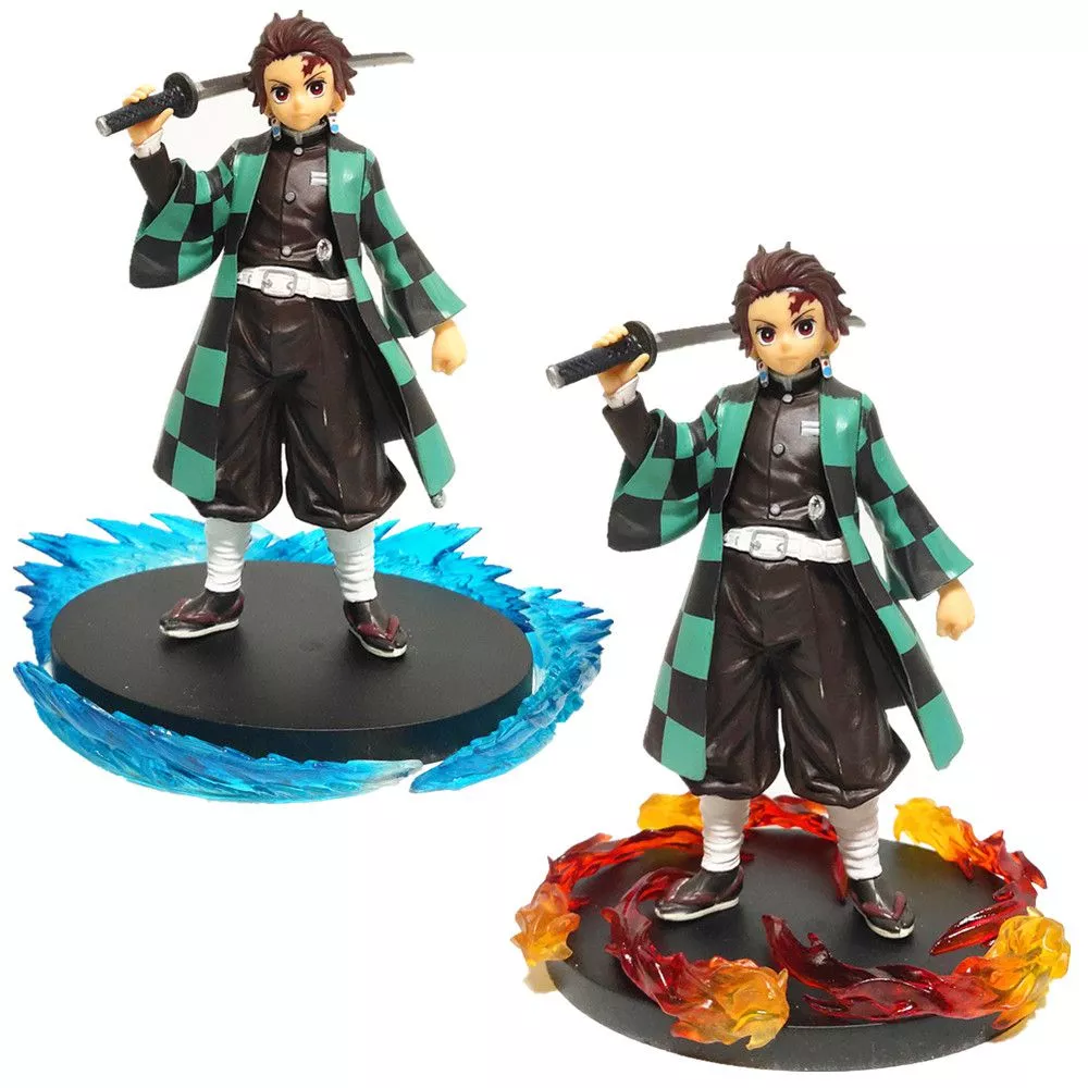 Demônio slayer pvc figura tanjiro minha esposa desenhos animados  personagens anime enfeites de escritório modelo anime acessórios pacote  colorido presente