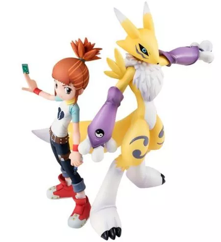 Action Figure Digimon Makino Ruki & Renamon 15cm