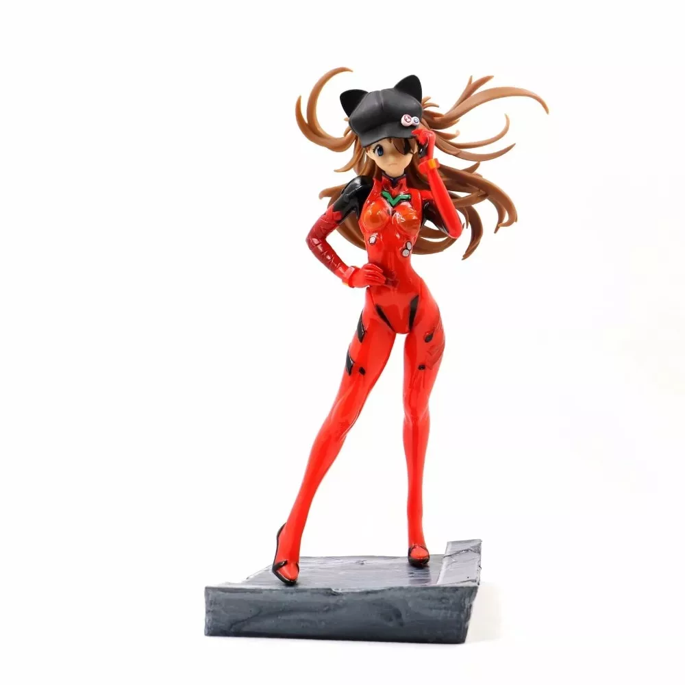 action figure evangelion 21cm soryu asuka langley chapeu figura pvc boneca 2 Prendedor de Cabelo Gramp buque flores grampos de cabelo femininos, grampos de cabelo de strass coreano, grampos de cabelo para mulheres elegantes, acessórios de moda