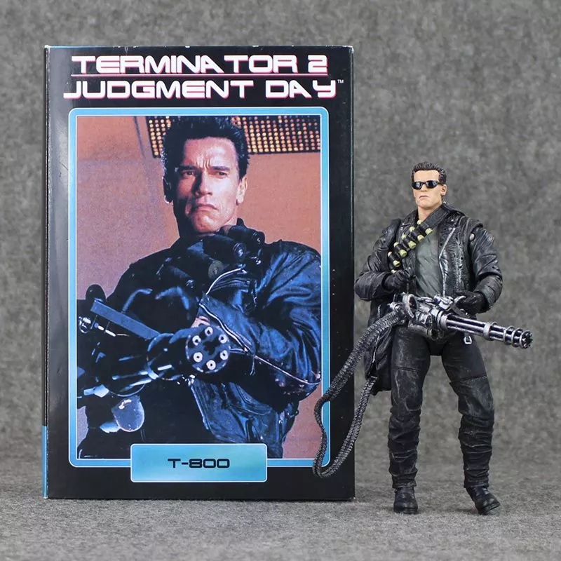 action figure exterminador do futuro 2 dia do julgamento t 800 arnold schwarzenegger Action Figure Exterminador do Futuro Terminator 2 figura de ação julgamento dia 3d endoesqueleto q versão bobble cabeça boneca modelo brinquedo