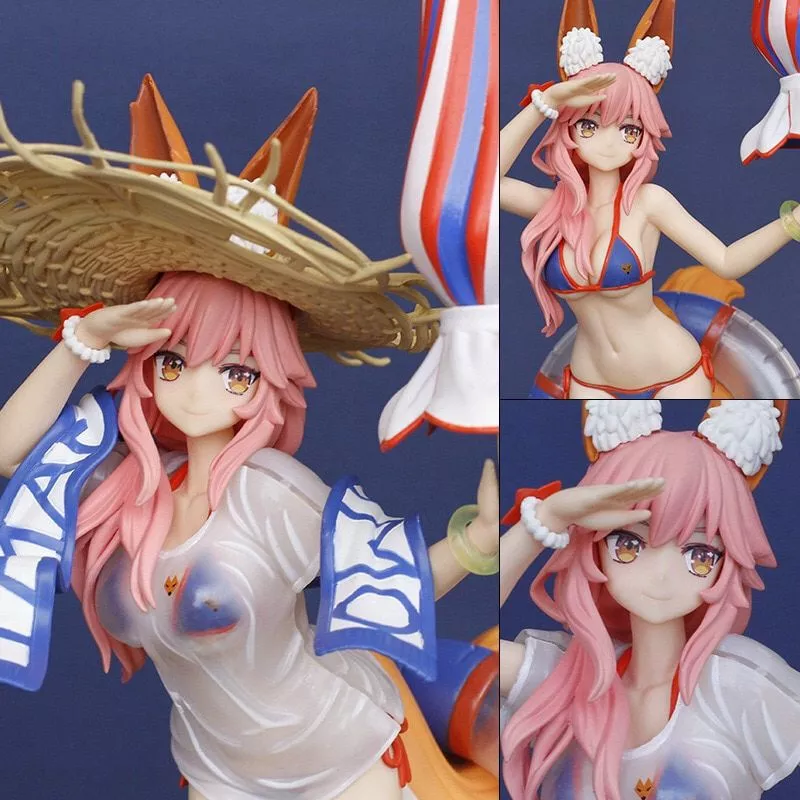 action figure fate grand order fgo sexy fox wife swimsuit tamamo no mae 5 stars caster 2 Braçadeira Fate FGO Saber Alter Arturia Pendragon Preto Sabre Cosplay 5.2 Pés Quentes Cachecol Macio