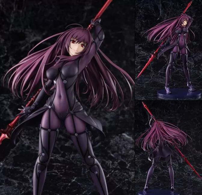 action figure fate stay night lancer scathach aquamarine fate grand order anime 27cm 2 Action Figure Fate grand order lancer scathach 743 # novo anime dos desenhos animados figura de ação pvc brinquedos coleção figuras para amigos presentes