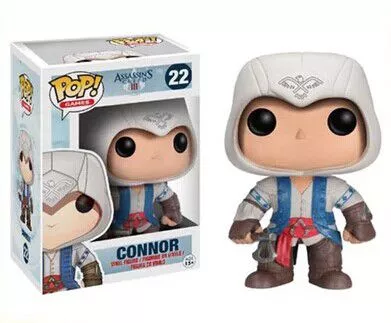 action figure funko pop assassins creed connor 22 bobble head q edition 10cm Action Figure 1 Peça FUNKO POP Minions Rei Bob 168 Bobble Head Q Edition 10cm