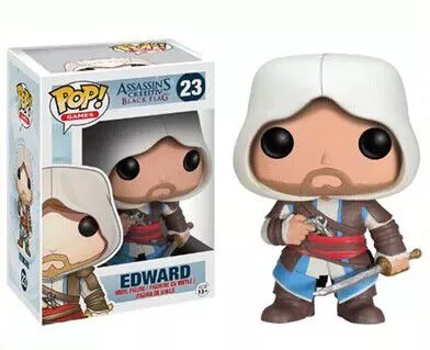 action figure funko pop assassins creed edward 23 bobble head q edition 10cm Action Figure 1 Peça FUNKO POP Minions Rei Bob 168 Bobble Head Q Edition 10cm