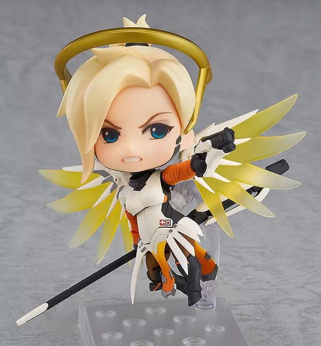 action figure game overwatch mercy nendoroid 790 10cm Broche Overwatch Mais de assistir jogo dva coelho logotipo metal pino rosa diva coelho duro esmalte broche para cosplay prop traje acessório jóias