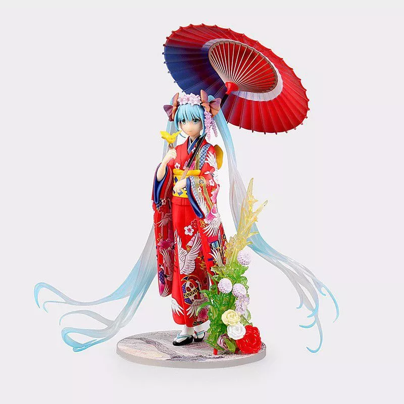 action figure hatsune miku kimono 20cm Action Figure 5-7cm Anime Demon Slayer kimetsu nenhum yaiba figura kamado tanjirou nezuko hashibira inosuke pvc figura de ação modelo de brinquedo presente