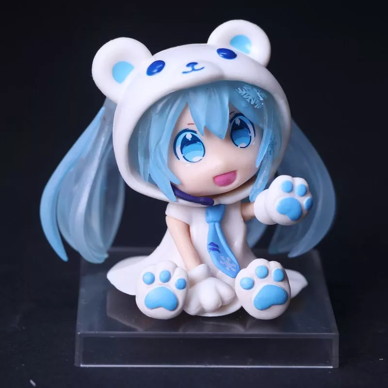 action figure hatsune miku urso azul ver. 6cm Action Figure hatsune miku Boneco colecionável do anime brinquedo de pvc do prêmio de macarrão