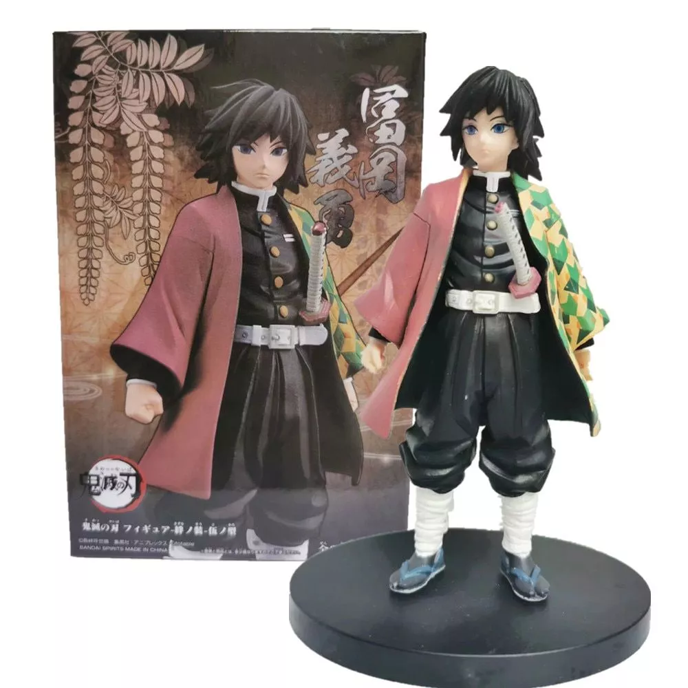 action figure kimetsu no yaiba demon slayer tomioka giyuu figura pvc modelo de Action FIgure 6 pçs/set Demon Slayer qposket figuras de ação Nezuko Zenitsu Tanjirou Giyuu Inosuk Kimetsu não Yaiba Estatueta Modelo Toy