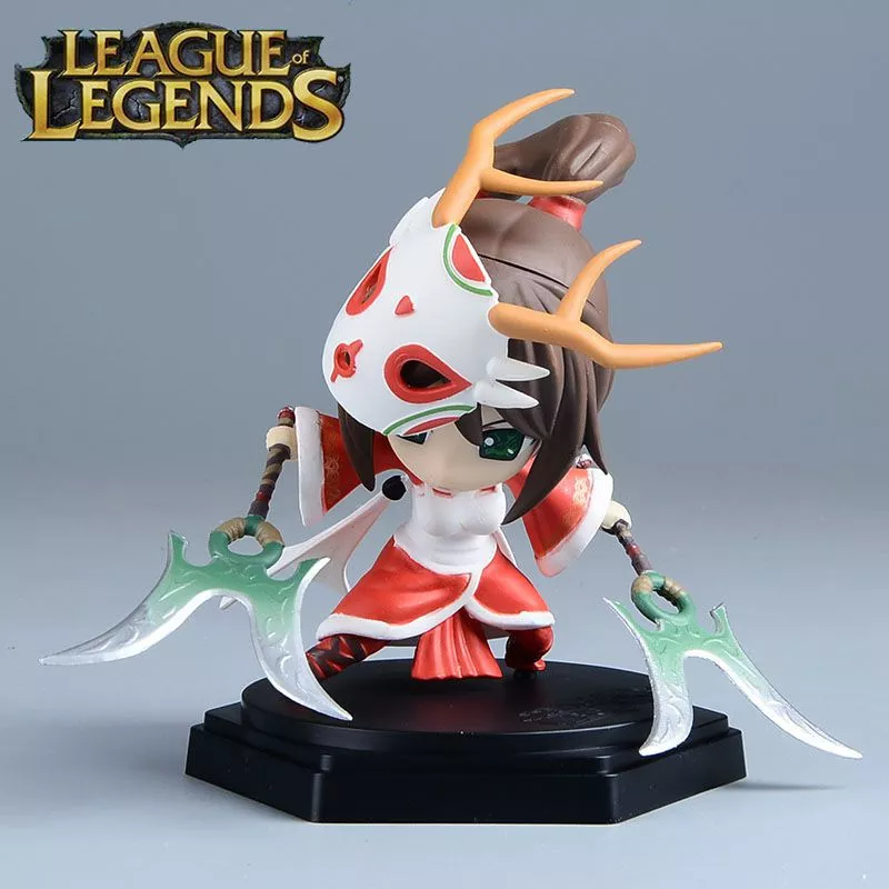 action figure league of legends lol akali chibi 14cm Colar League Of Legends LOL Emblema