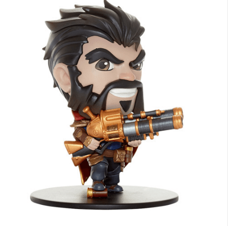 action figure league of legends lol graves chibi 10cm Touca Angry Birds Vermelho