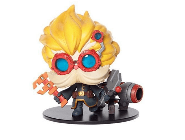 action figure league of legends lol heimerdinger chibi 10cm Pelúcia Poro League of Legends LoL 50cm