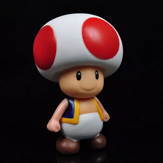 Action Figure Mario Bros TOAD Mushroom Marshmallow 9cm