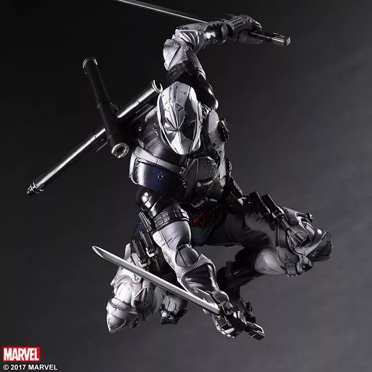 Action Figure Marvel ARTS JOGAR X-Men Deadpool Versão Cinza 27cm