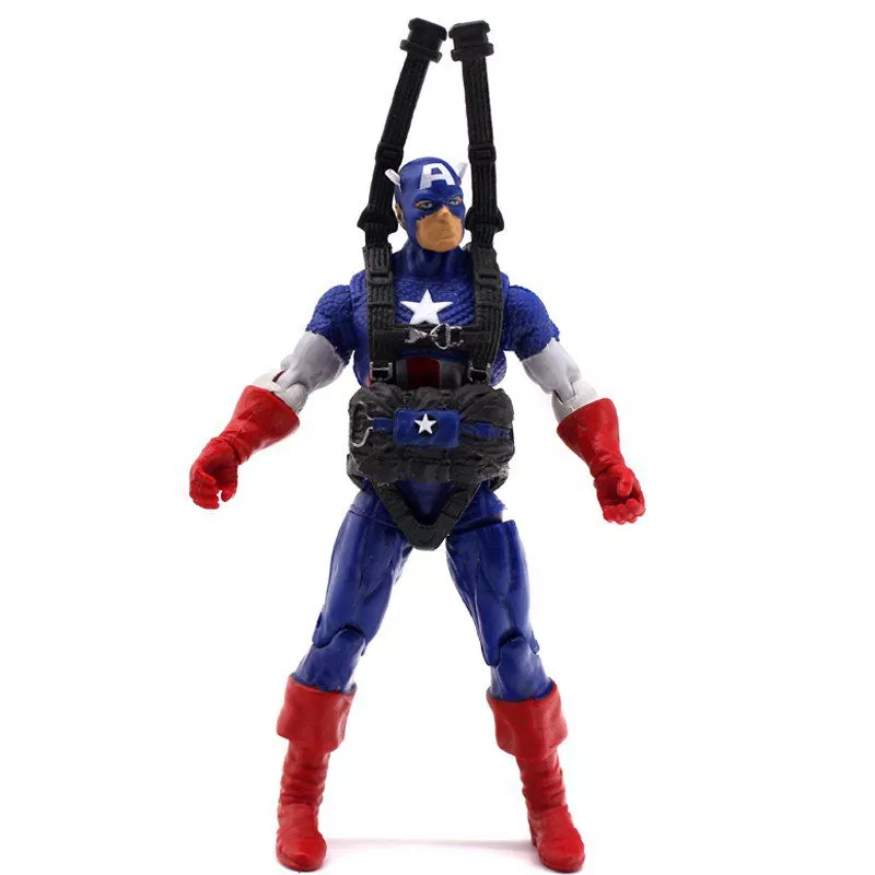 action figure marvel capitao america paraquedas captain 20cm 456 Colar Vingadores Marvel Capitão América Escudo Dourado