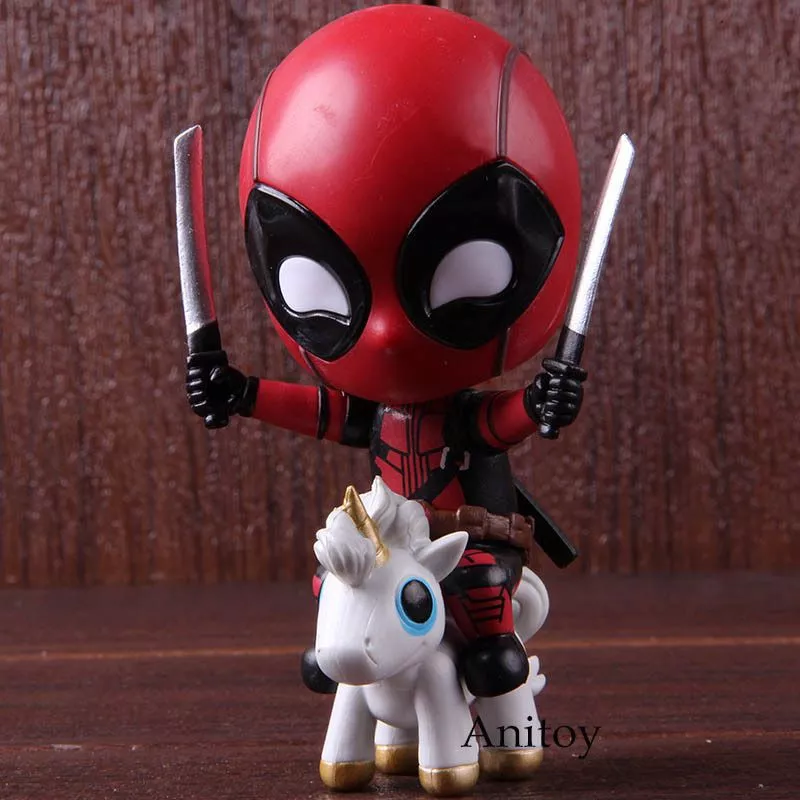 action figure marvel deadpool figura de acao equitacao versao bobble cabeca Pelúcia Super Mario Nabbit 18cm