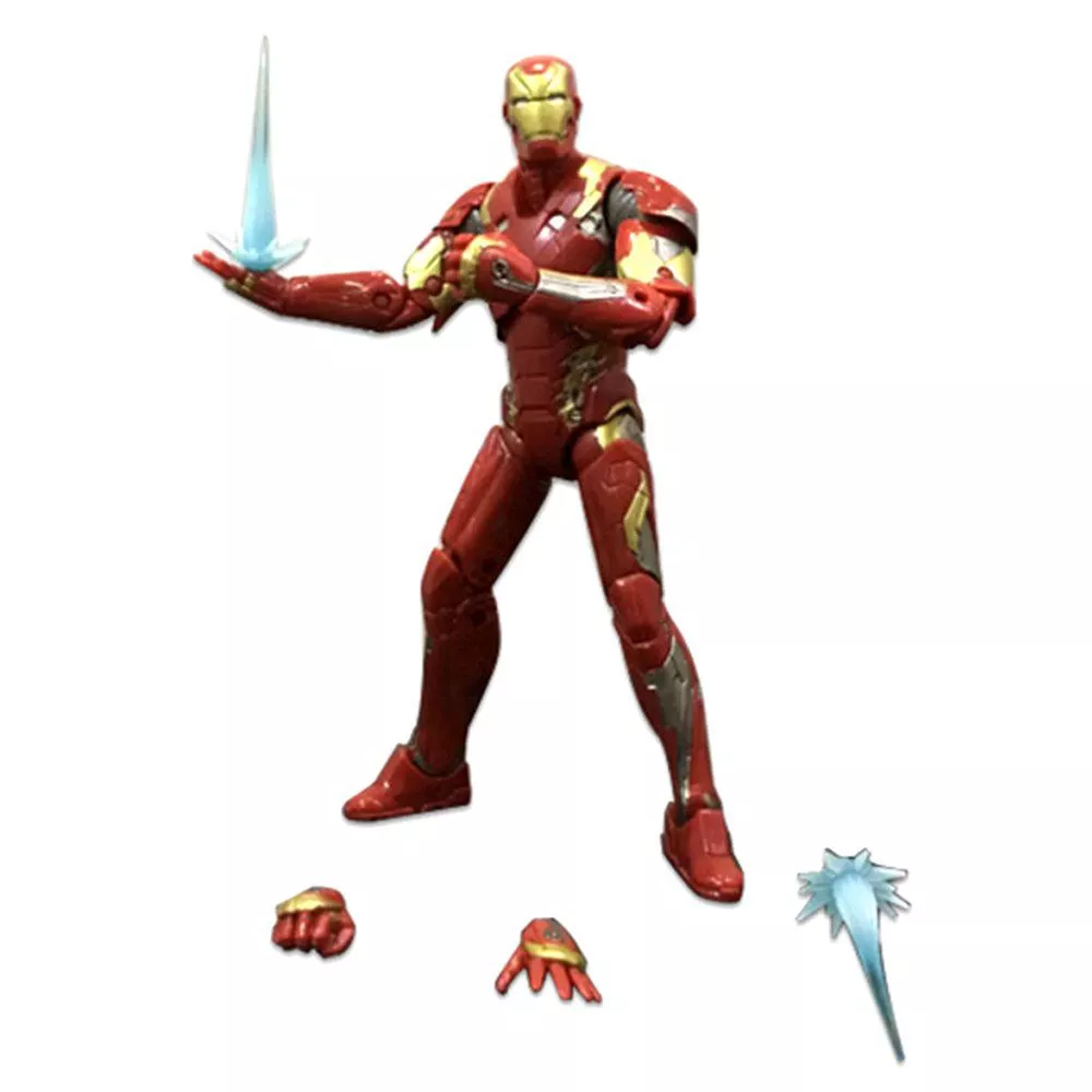 action figure marvel homem de ferro com pecas iron man 20cm 456 Camiseta Manga Longa Marvel Homem de Ferro Tony Stark Iron Man