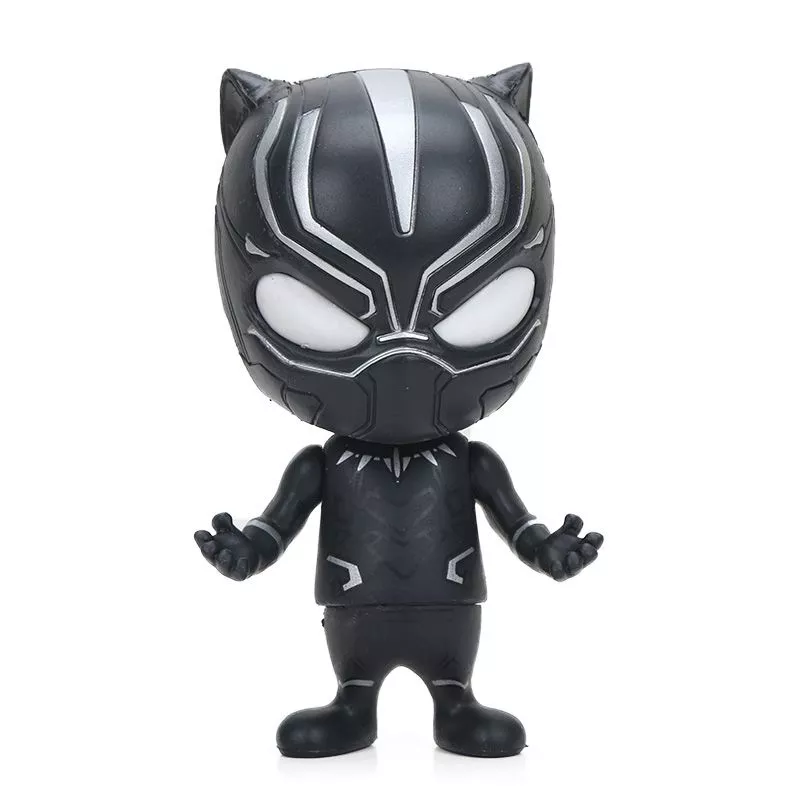 action figure marvel mini black panther pantera negra Camiseta Marvel Cosplay Uniforme Pantera Negra