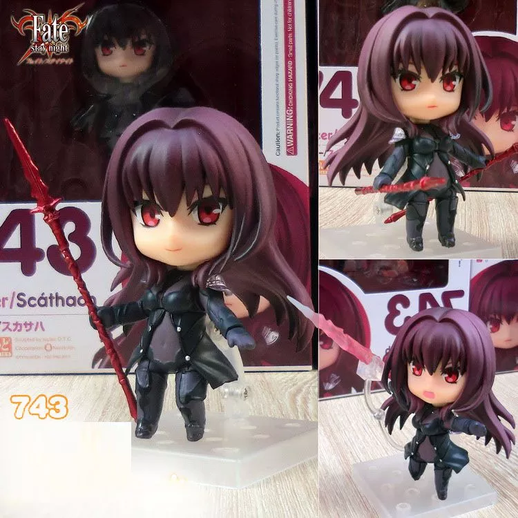 action figure nendoroid 743 anime fate stay night lancer scathach 10cm Action Figure Fate/Grand Order Lancer Scathach Nendoroid #743 10cm