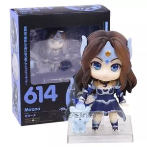 action figure nendoroid dota 2 mirana 614 figura de acao pvc collectible modelo Meia Unicórnio Background