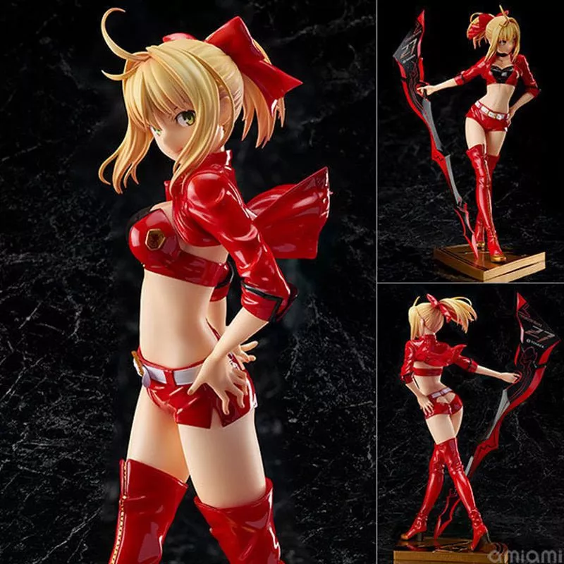 Action Figure Nero Claudius Fate Saber Extra Red Racing Suits Nero Figure Fate Stay Night Anime 18cm