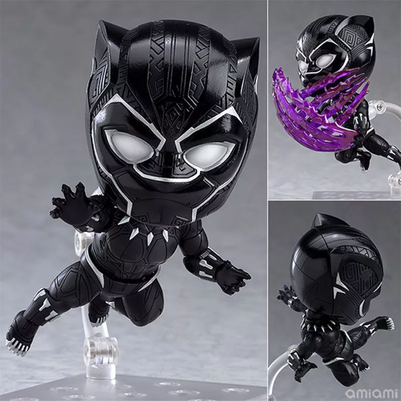 Action Figure Pantera Negra Black Panther Vingadores Avengers Marvel #955 Nendoroid 10cm