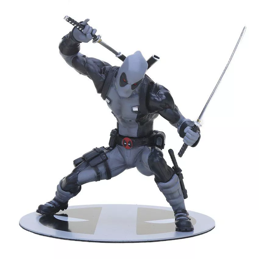 action figure peca deadpool cinza 15cm Action Figure Deadpool Marvel X-Men Vermelho 11cm