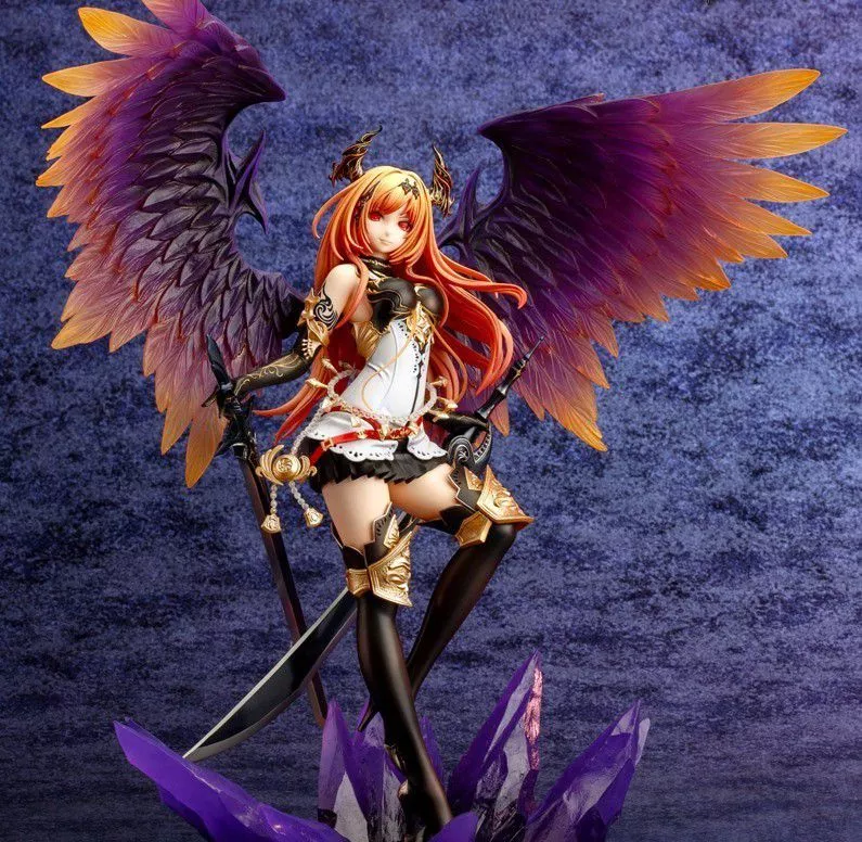 action figure rage of bahamut dark angel olivia ani 29cm Action Figure Black Rock Shooter White Rock Shooter 14cm