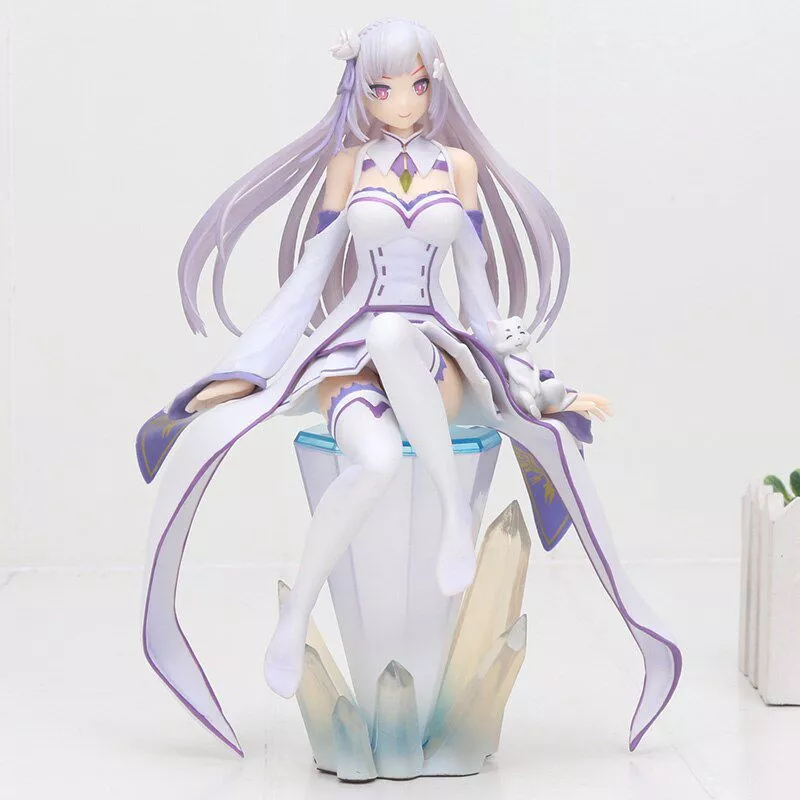 action figure re life in a different world from zero emilia anime 23cm Re:Zero tem data de estreia da 3ª temporada confirmada para outubro desse ano.