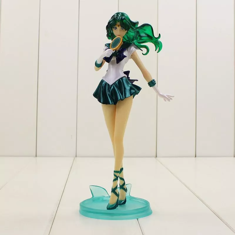 action figure sailor moon netuno anime 22cm Anime sailor moon luna roxo gato compõem espelho lidar com meninas portátil cosplay