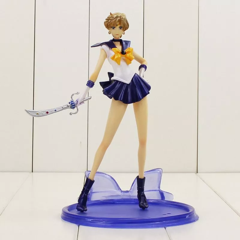 action figure sailor moon urano anime 22cm Anime sailor moon luna roxo gato compõem espelho lidar com meninas portátil cosplay