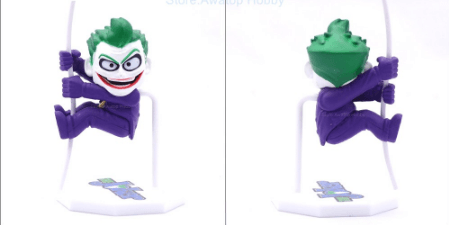 action figure scalers the joker coringa 5cm Carteira Super Heróis HQ Joker