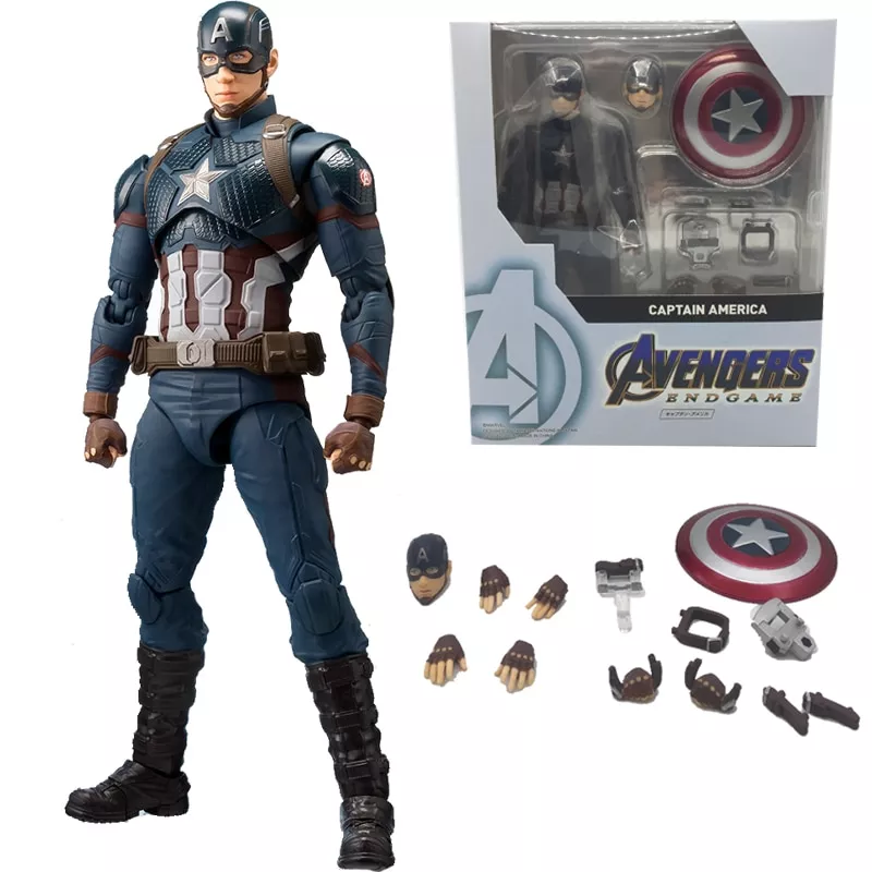 action figure shf marvel avengers 4 endgame marvel capitao americano Anel Vingadores marvel avengers anel anime relacionados américa capitão símbolos de titânio aço amantes dedo anel jóias bonito presente da forma