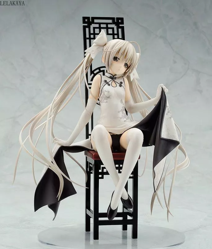 action figure skytube yosuga no sora kasugano sora vestido de menina sexy cheongsam 1 Colar Anime No Game No Life Nenhum jogo sem vida sora shiro xadrez logotipo metal colar pingente moda jóias acessórios presente para homens