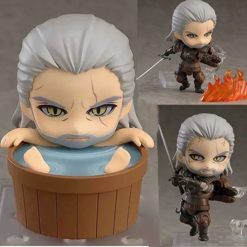 action figure the witcher 3 selvagem caca 907 geralt lobo blanco geralt pvc figura de Caixa de lápis estuque escolar estuque scuola pencilcase kawaii pelúcia melancia kiwi dragão fruta enxoval scolaire stylo