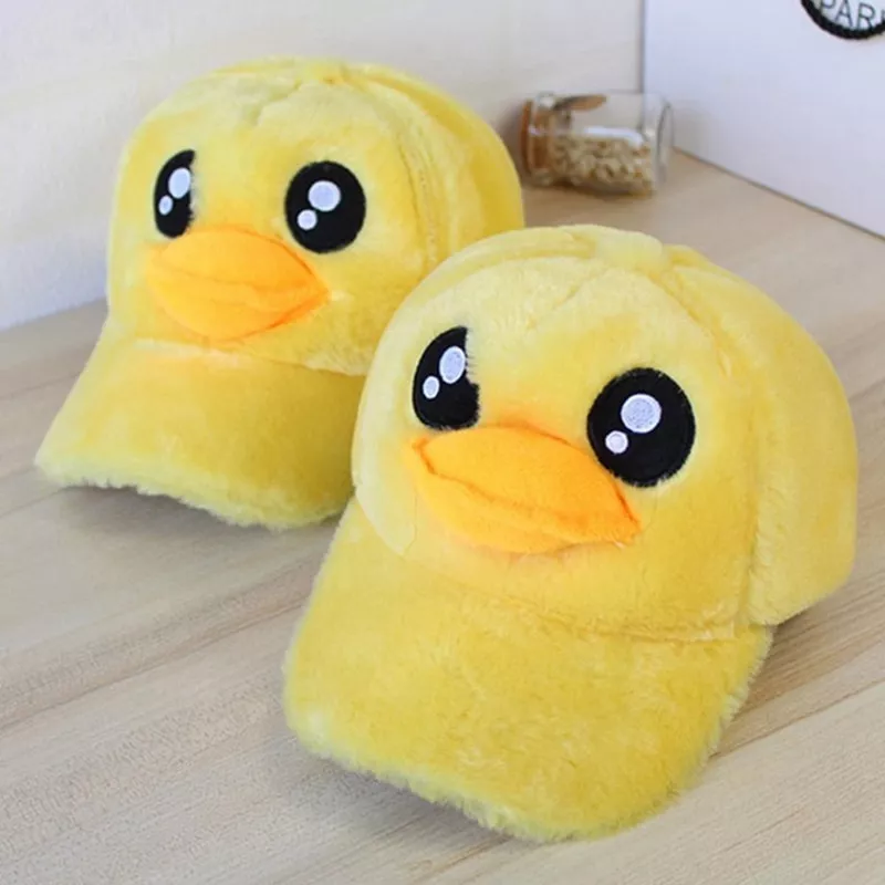 Ajustável Adultos/crianças botas De Borracha do Pato/Pato amarelo Chapéus/bonés Pato de Borracha Gigante Chapéu Cap Cap Chapéu de Paternidade adorável Pato Cap